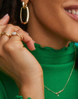 Kendra Scott Mama Script Pendant Necklace Gold White Pearl