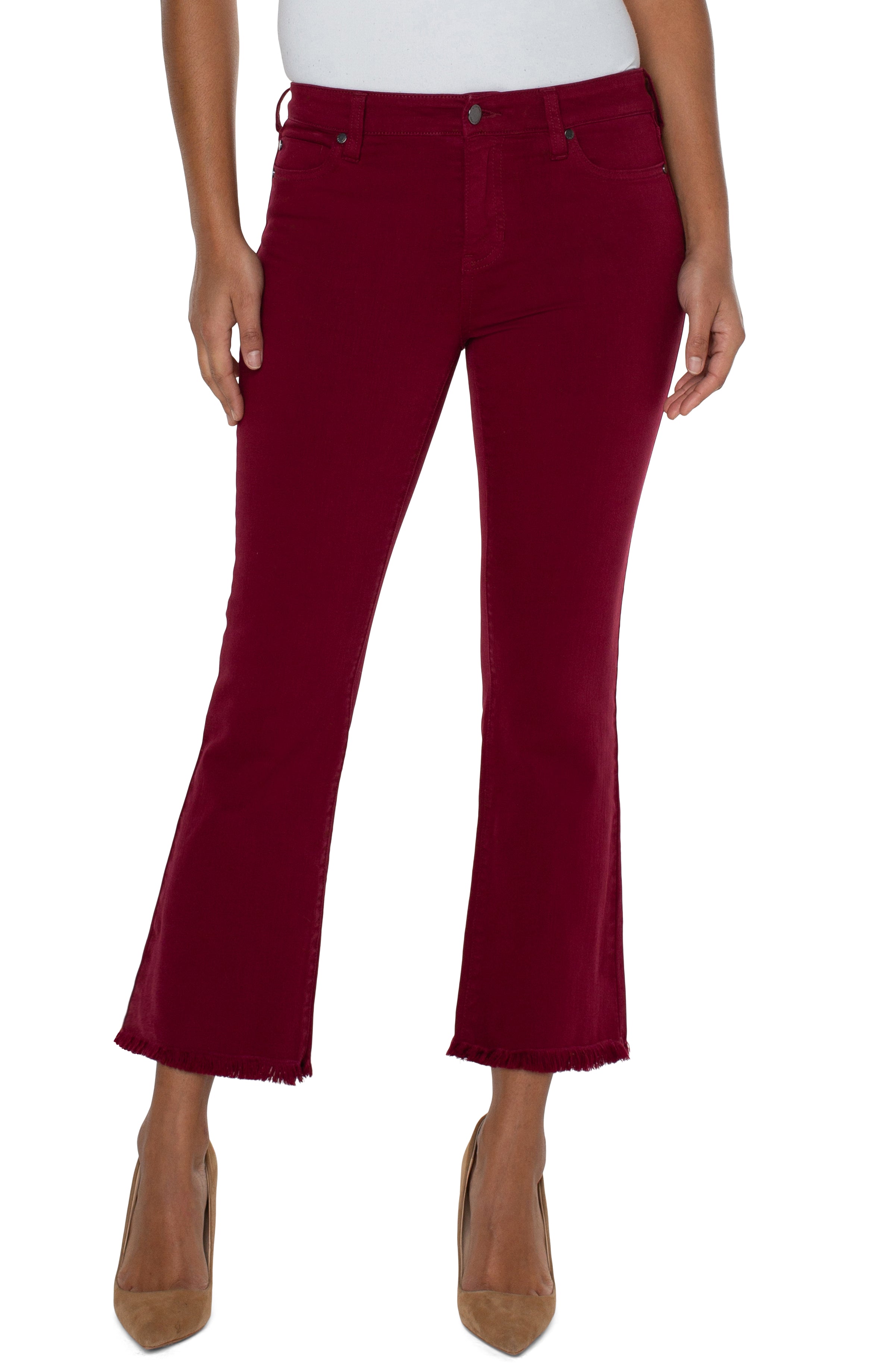 ISABELLE BOOTCUT ANKLE-SLIT FULL-LENGTH PANT