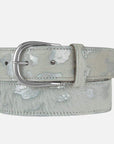 Dakota Calf Hair Belt - Silver