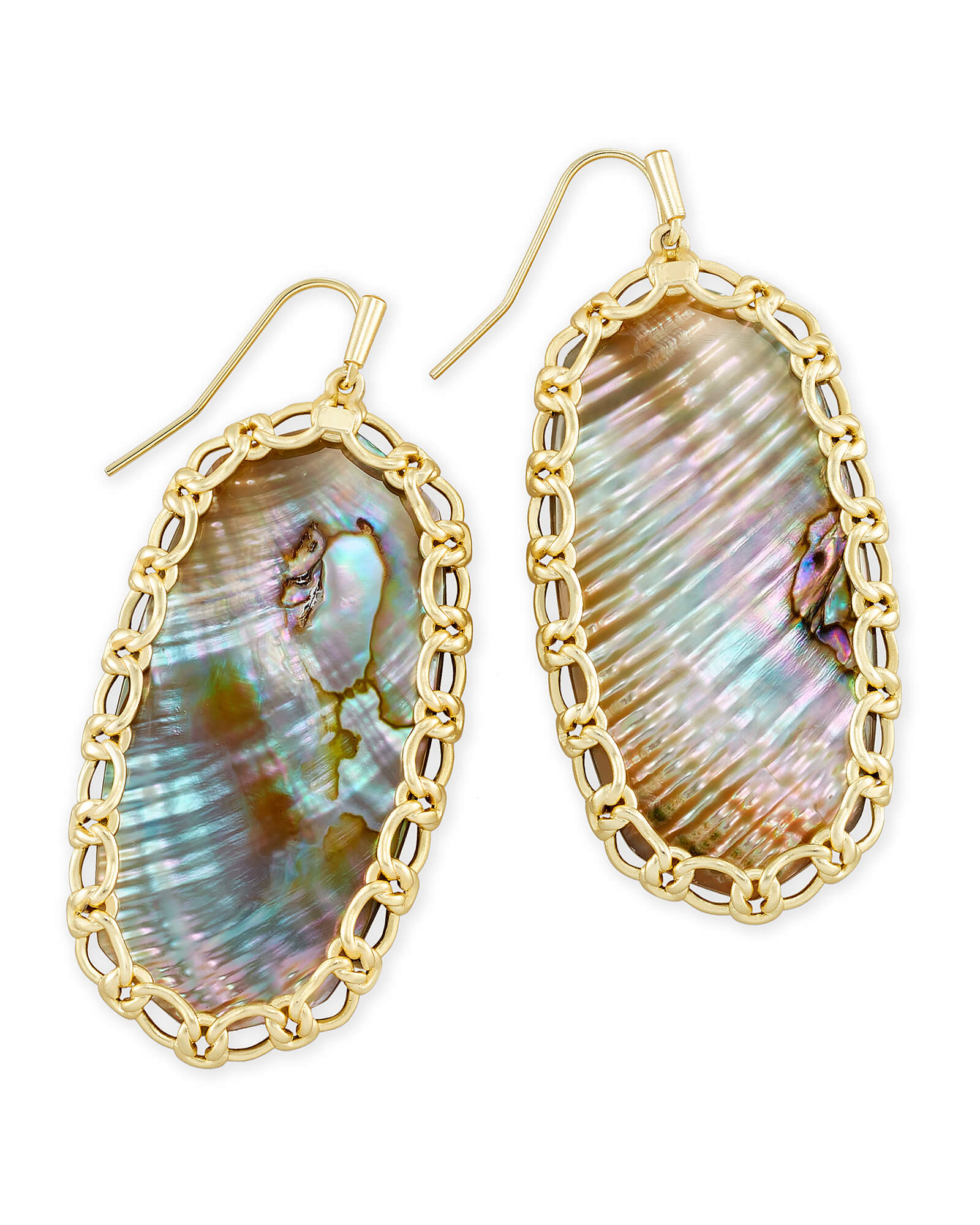 Kendra Scott Macrame Danielle Earring - Gold Nude Abalone