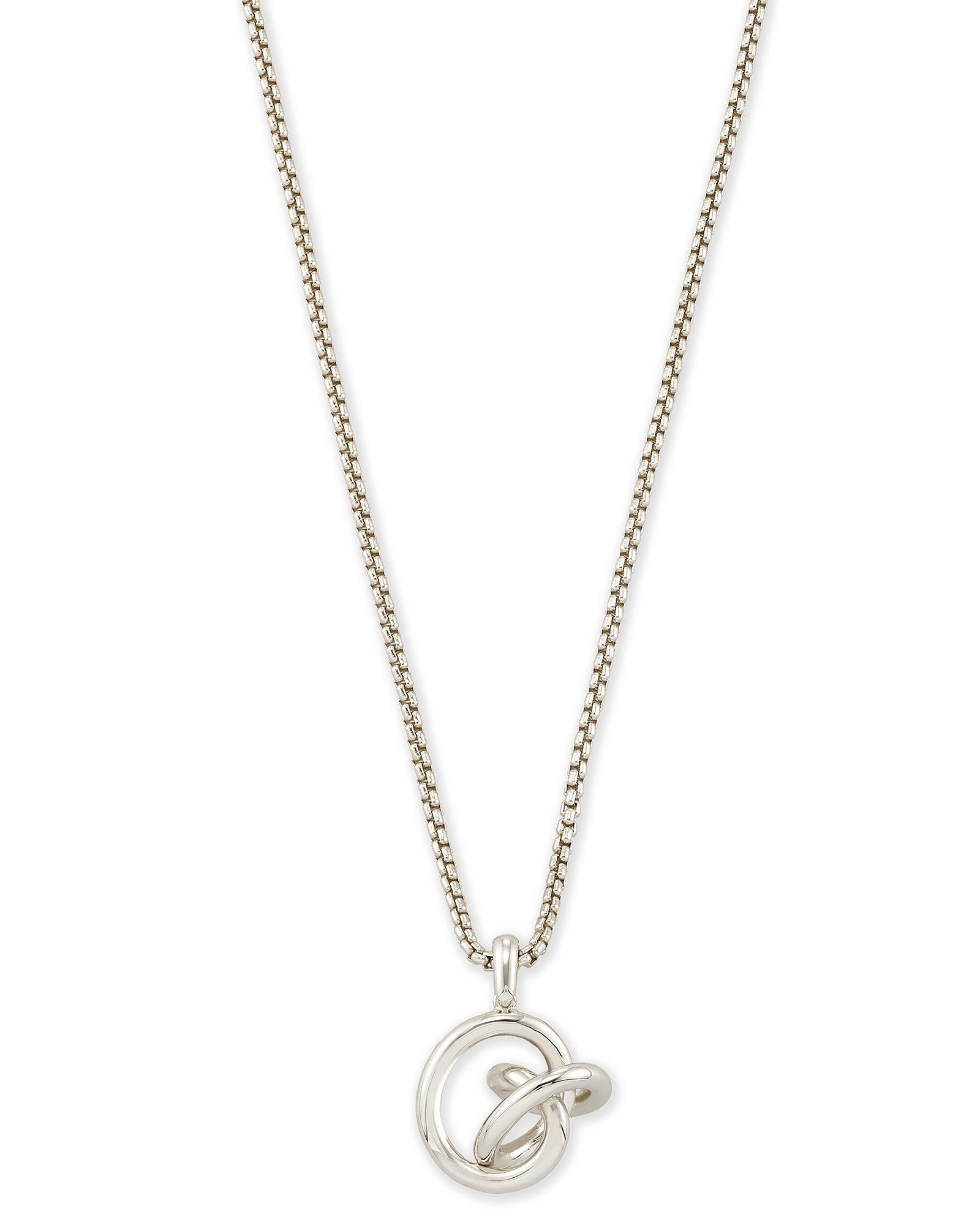 Kendra Scott Presleigh Sm Long Pendant Bright Silver Metal