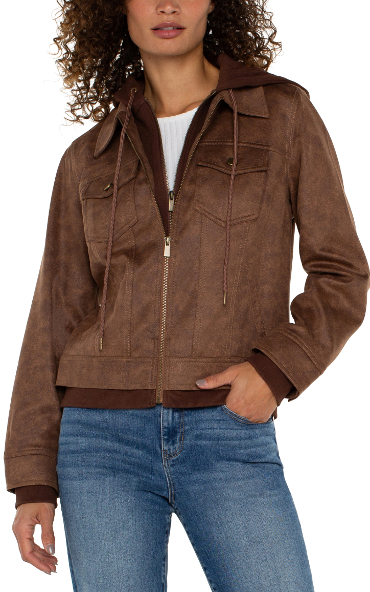 Jacket Zip Up Trucker -Vintage Umber