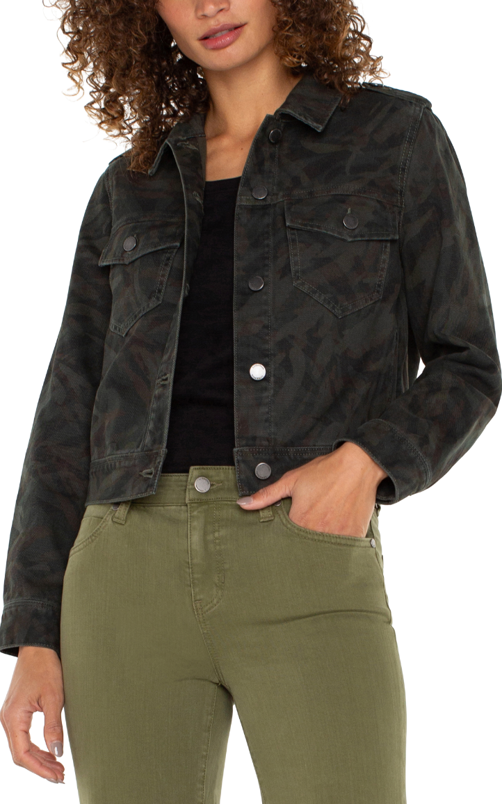 Jacket Military Crop - Camo