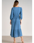 Dark Blue Tier Maxi Dress