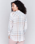 Soft Plaid Button Down Shirt -Quartz