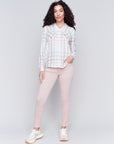 Soft Plaid Button Down Shirt -Quartz