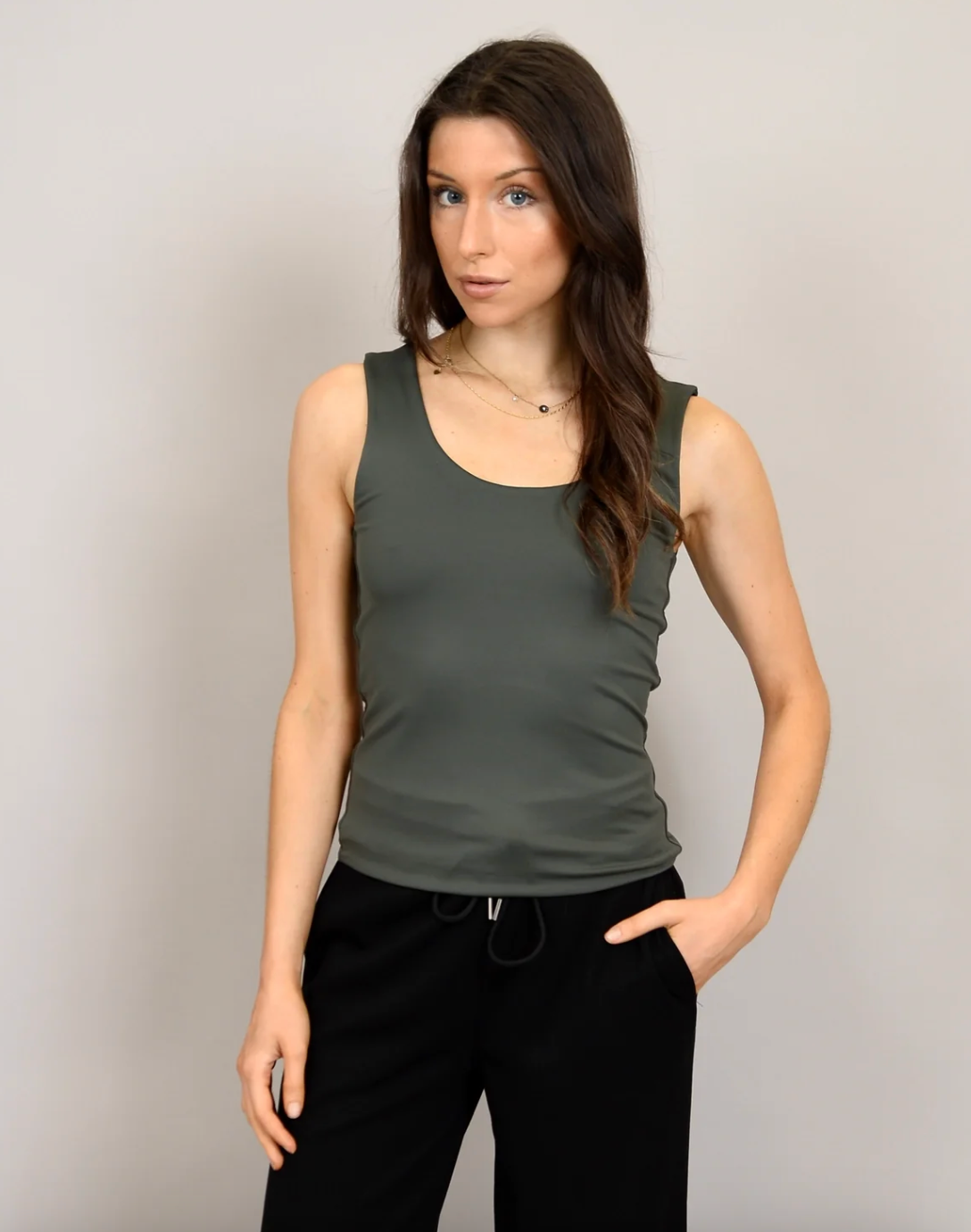 Tanith Tank Top - Dark Ivy