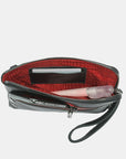 Nash Small 2 - Black Gunmetal Red Zipper