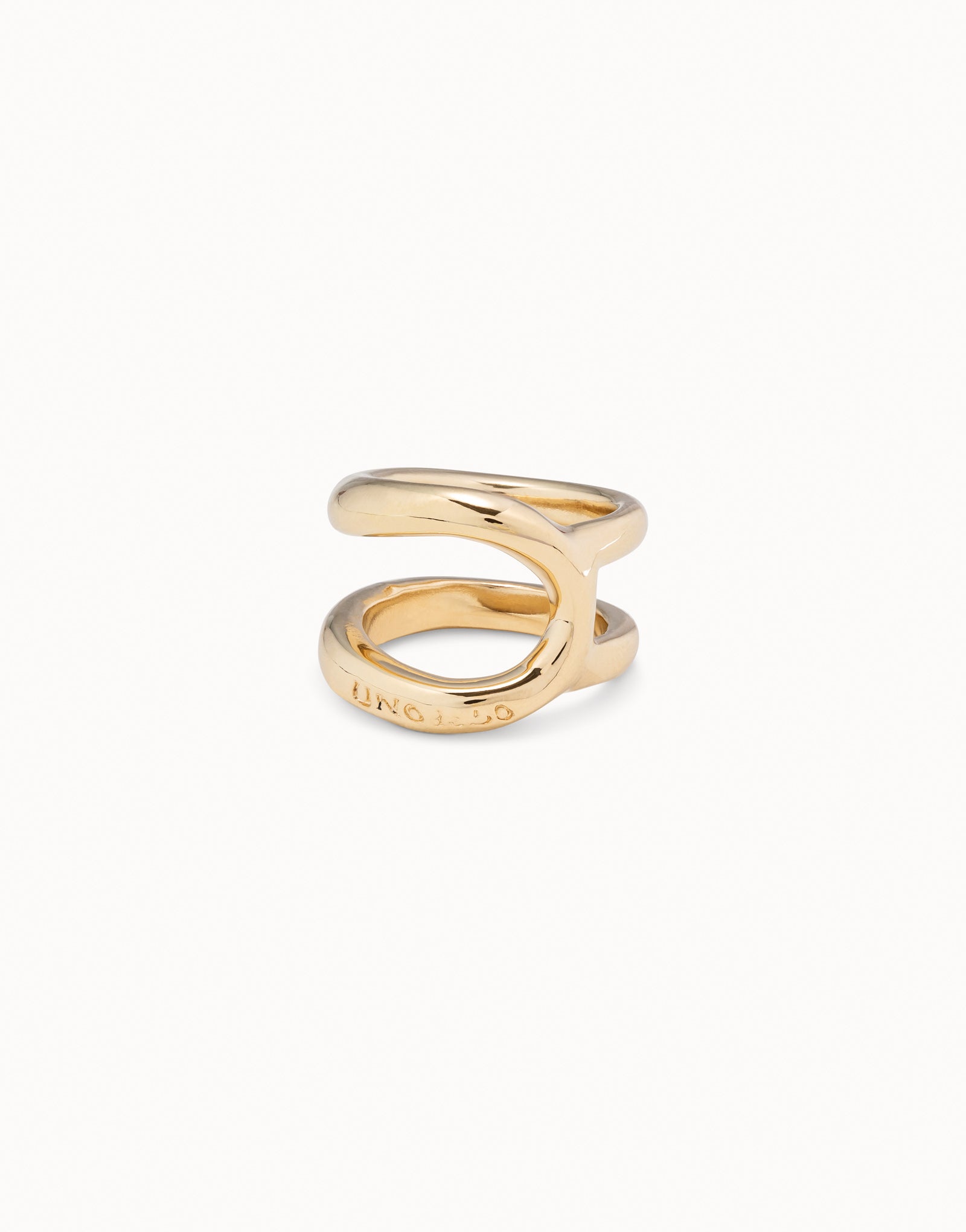 UNOde50 Gold Shortcut Ring Size 6
