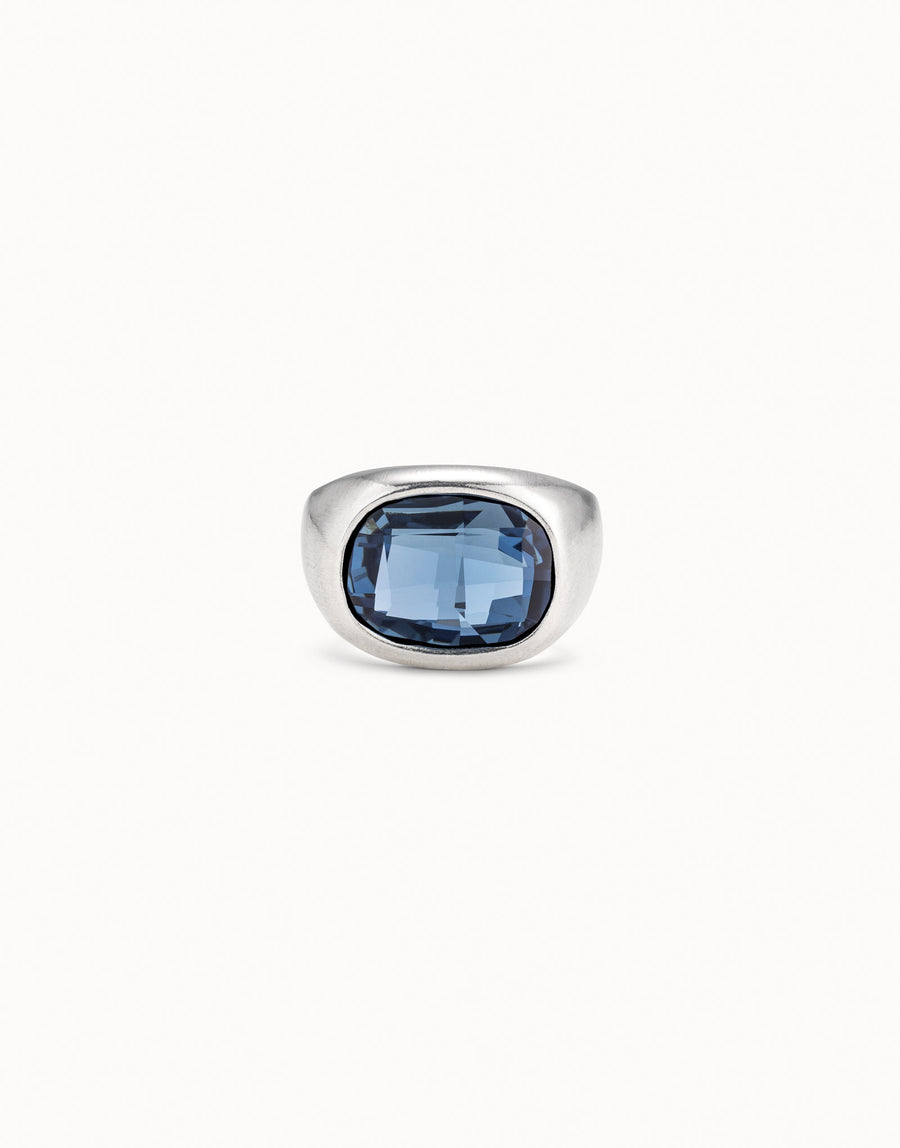 UNOde50 Light It Up Blue Crystal Ring Size 7