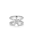 UNOde50  Sterling Silver-Plated Ring With White Cubic Zirconia Size 6