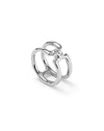 UNOde50  Sterling Silver-Plated Ring With White Cubic Zirconia Size 6