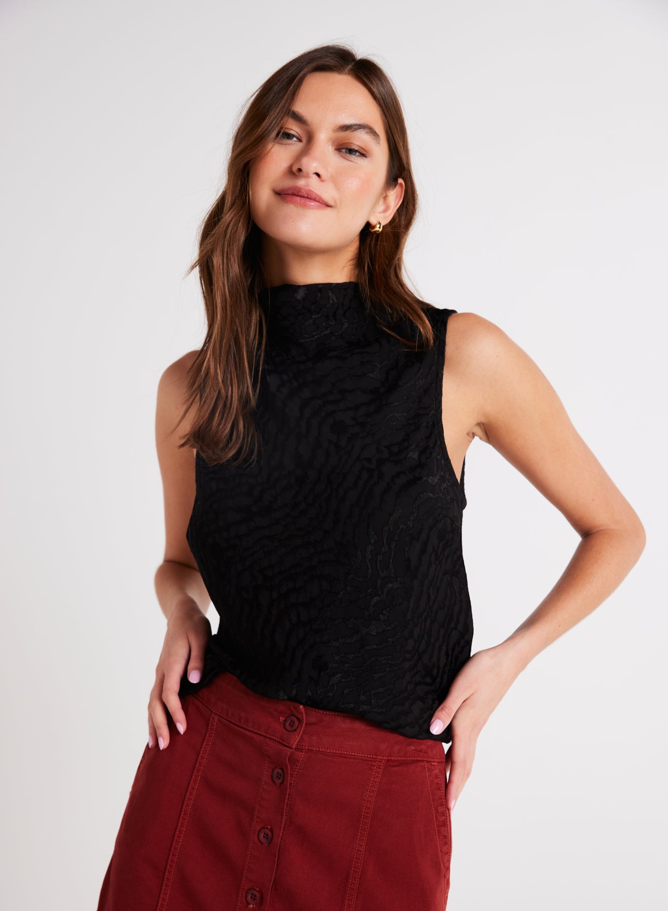 Cowl Neck Bias Top