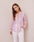 Rounded Hem Button Down Shirt