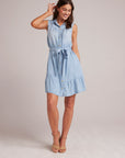 Gathered Ruffle Shirt Dress