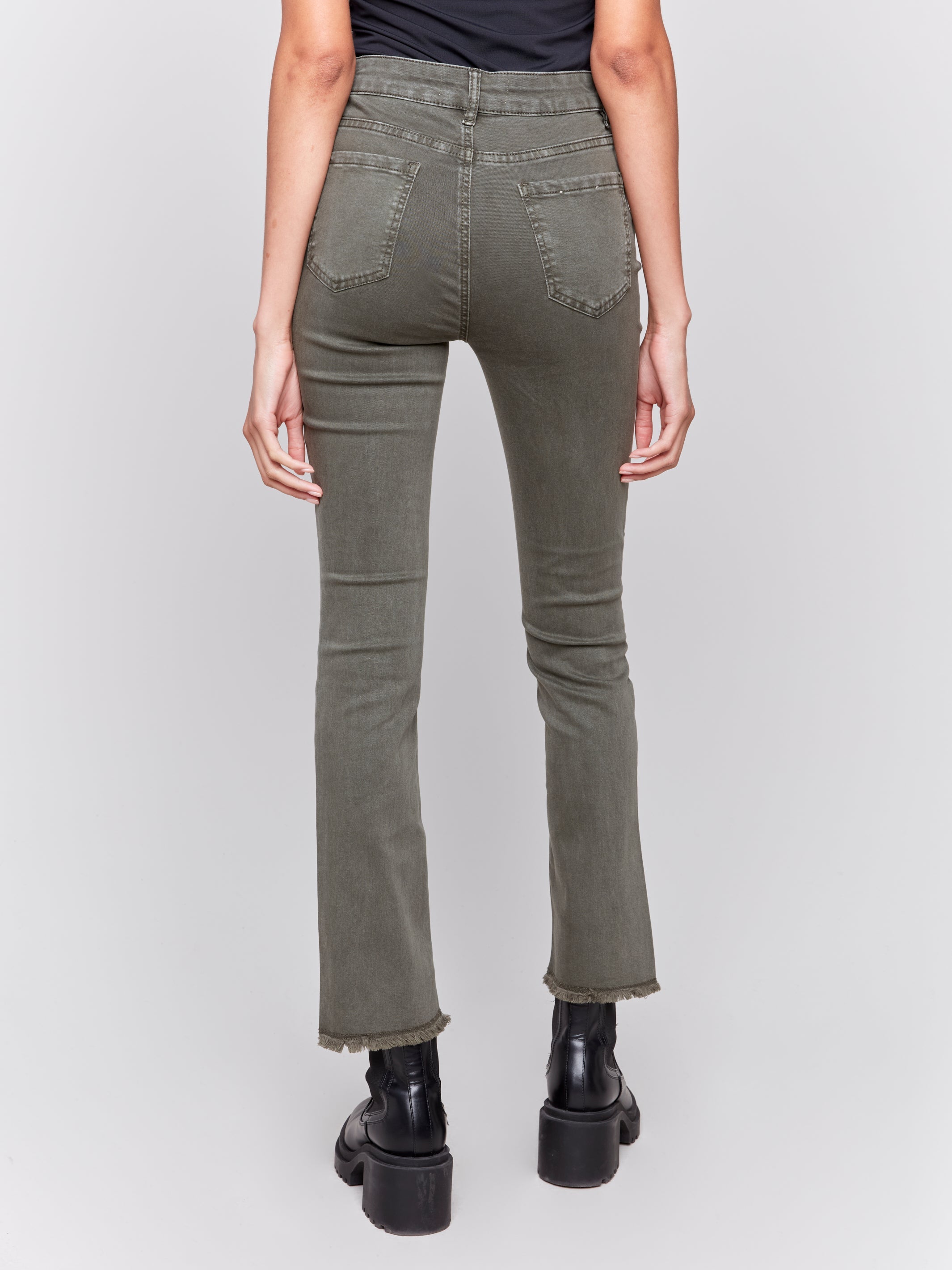 Asymmetrical Leg Pant -Spruce