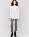 Asymmetrical Leg Pant -Spruce