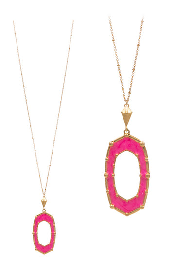 Meghan Browne Necklace Dilly - Hot Pink