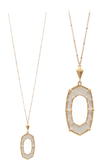 Meghan Browne Necklace Dilly - White