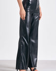 Faux Leather Black Pants