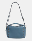 Evan Crossbody Medium - Curated Blue/ Gunmetal