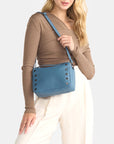 Evan Crossbody Medium - Curated Blue/ Gunmetal