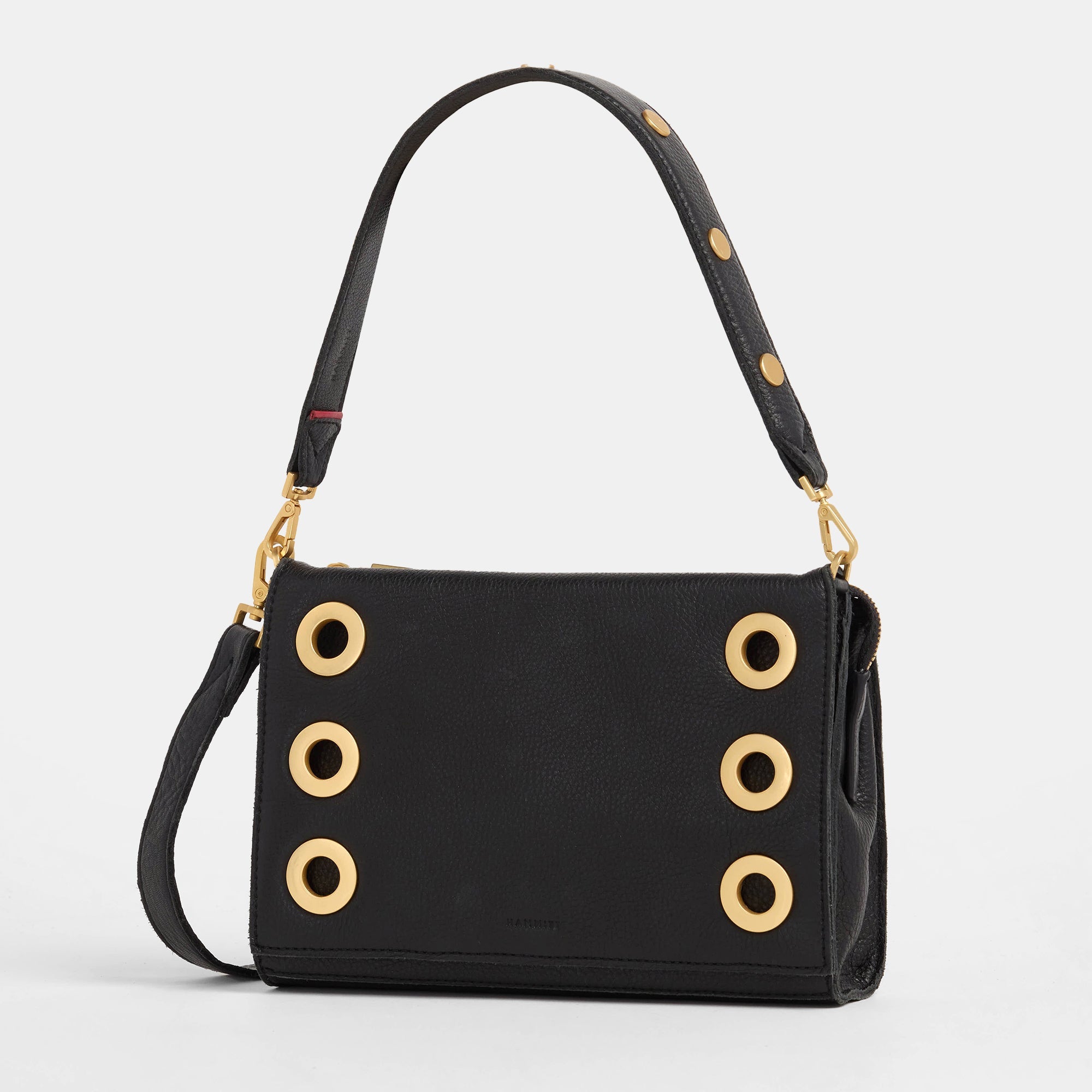 Montana Clutch Small - Black - Brushed Gold