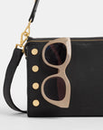 Montana Clutch Small - Black - Brushed Gold