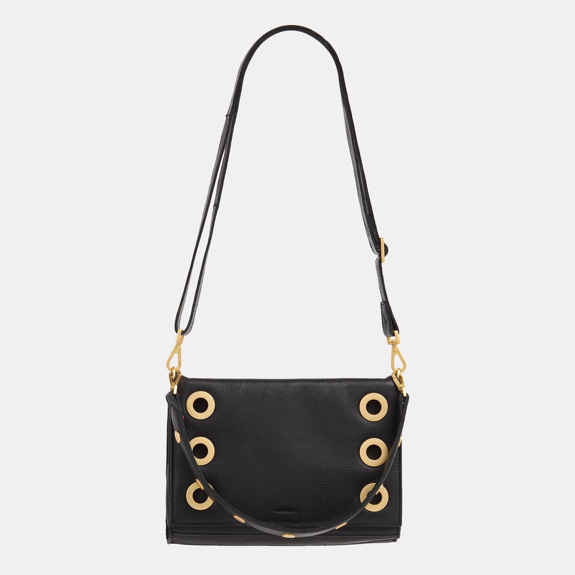 Montana Clutch Small - Black - Brushed Gold