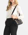 Montana Clutch Small - Black - Brushed Gold