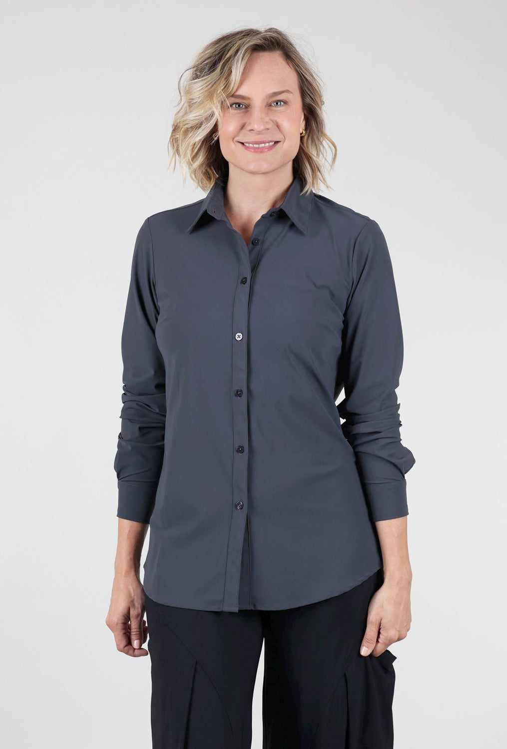 Dawn Button Down - Steel