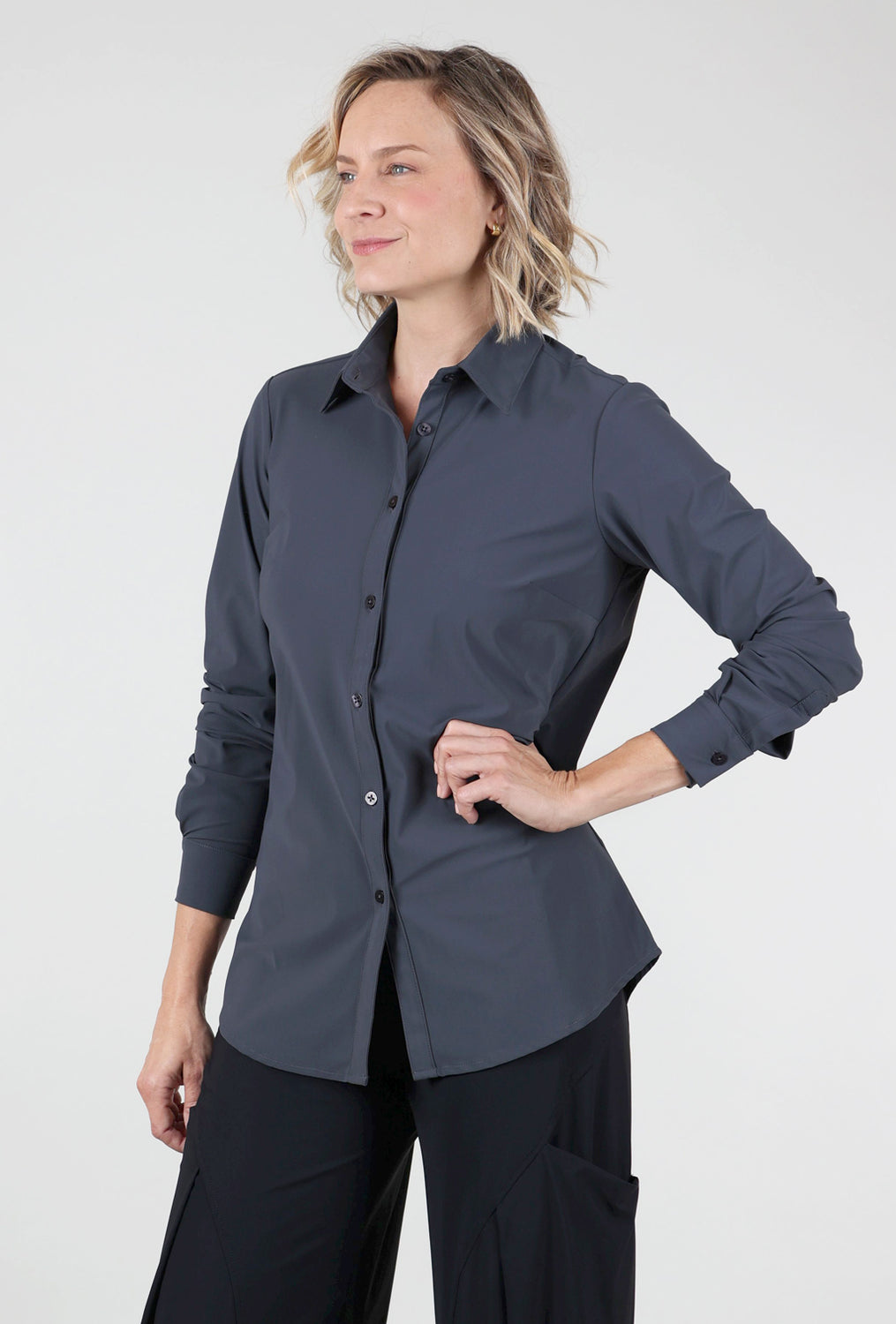 Dawn Button Down - Steel