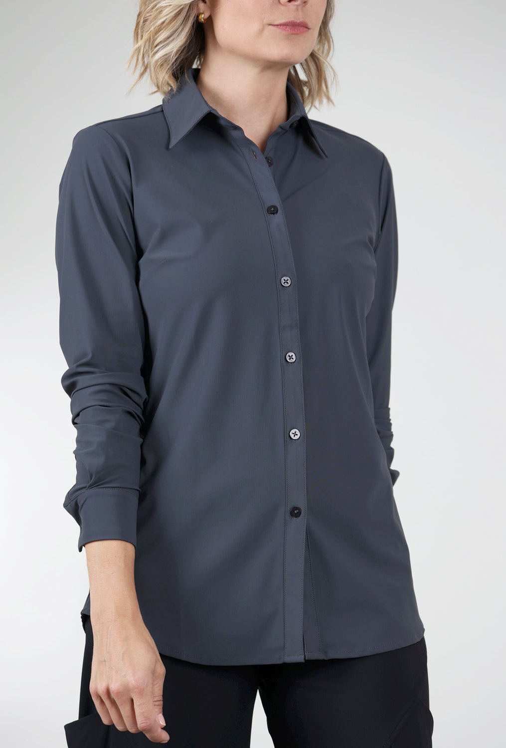 Dawn Button Down - Steel