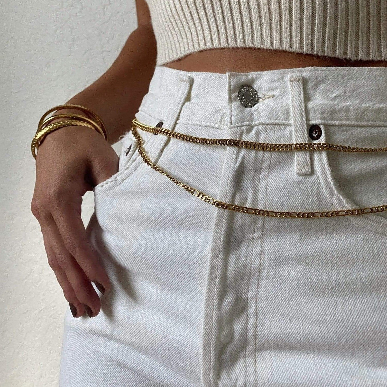 Demi Cuban Link Waist Chain - Gold