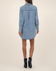 Rooney Button Front Long Sleeve Shirt Dress