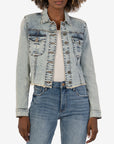 KUT Kara Jacket No Waist w/Frayed Hem