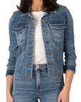 KUT Kara Jacket No Waist w/Raw Hem