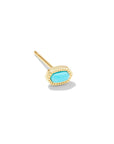 Kendra Scott Elliot Single Stud Earring Gold Turquoise Magnesite