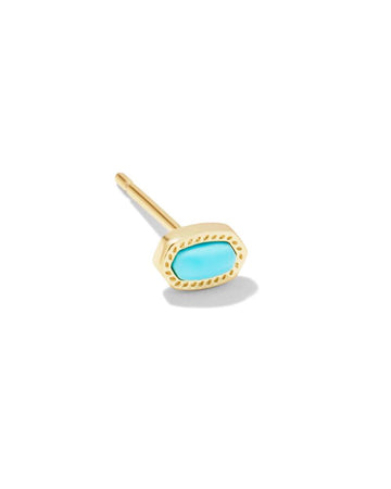 Kendra Scott Elliot Single Stud Earring Gold Turquoise Magnesite