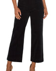 LC Corduroy Crop Wide Leg W/ Patch Pkts 27" Onyx