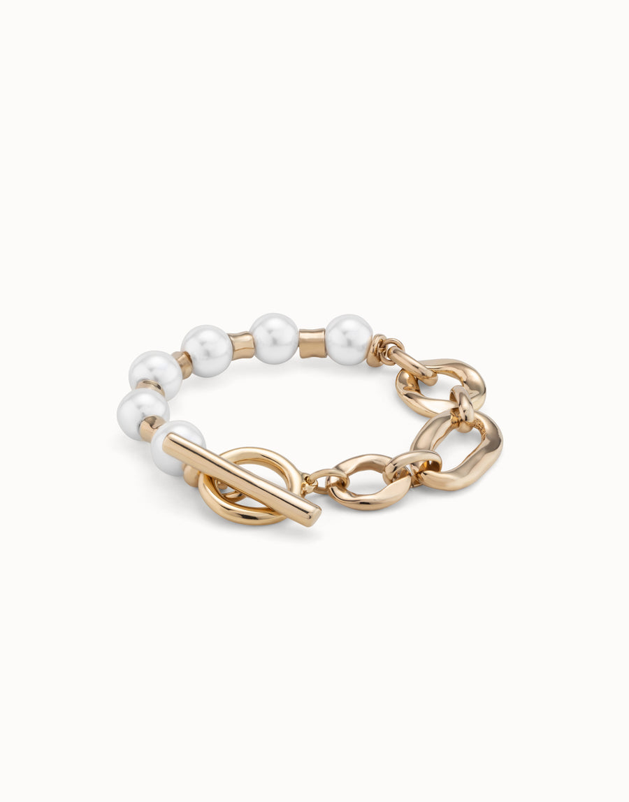 UNOde50 Gold Pearl & Match Bracelet Size Medium