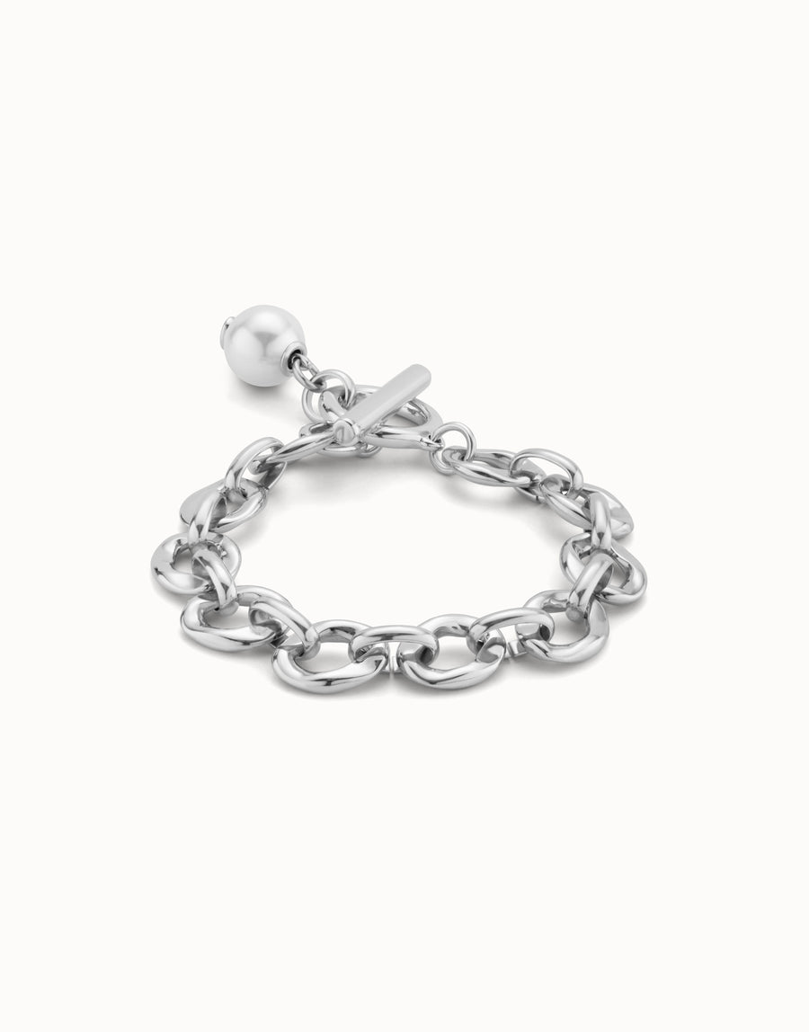 UNOde50  YOLO Bracelet With White Pearl Size Large