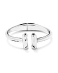 UNOde50  Rigid Sterling Silver-Plated Bracelet With Two Tubes At The Ends Size Medium