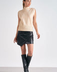 Sleeveless Mock Neck Sweater