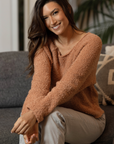 Long Sleeve Easy Fit Boucle Sweater