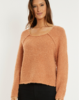 Long Sleeve Easy Fit Boucle Sweater