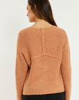 Long Sleeve Easy Fit Boucle Sweater