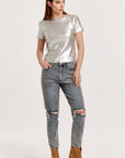 Bianca Metallic Tee