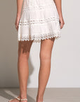 Lace Mini Skirt- White