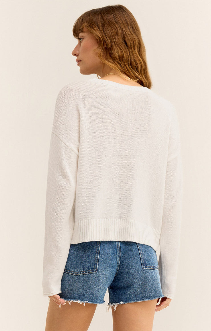 Sienna Bon Voyage Sweater - White